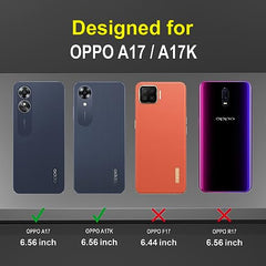 Oppo A17k Back Cover, Premium Oppo A17 Cover, Stylish Oppo A17 Mobile Cover, Shockproof Protection 360 Degree Full Protection with Ring Holder Kickstand