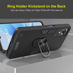 Oppo A17k Back Cover, Premium Oppo A17 Cover, Stylish Oppo A17 Mobile Cover, Shockproof Protection 360 Degree Full Protection with Ring Holder Kickstand
