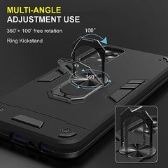 Oppo A17k Back Cover, Premium Oppo A17 Cover, Stylish Oppo A17 Mobile Cover, Shockproof Protection 360 Degree Full Protection with Ring Holder Kickstand