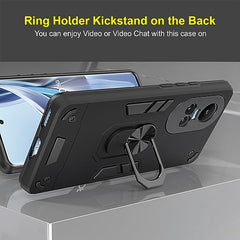 Oppo Reno 10 5G Back Cover | Oppo Reno 10 Pro Back Cover 5G | Oppo Reno 10 5+G Back Cover | Precision Fit | Enhanced Protection | 360 Degree Full Protection with Ring Holder Kickstand