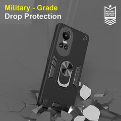 Oppo Reno 10 5G Back Cover | Oppo Reno 10 Pro Back Cover 5G | Oppo Reno 10 5+G Back Cover | Precision Fit | Enhanced Protection | 360 Degree Full Protection with Ring Holder Kickstand