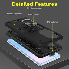 Oppo Reno 10 5G Back Cover | Oppo Reno 10 Pro Back Cover 5G | Oppo Reno 10 5+G Back Cover | Precision Fit | Enhanced Protection | 360 Degree Full Protection with Ring Holder Kickstand