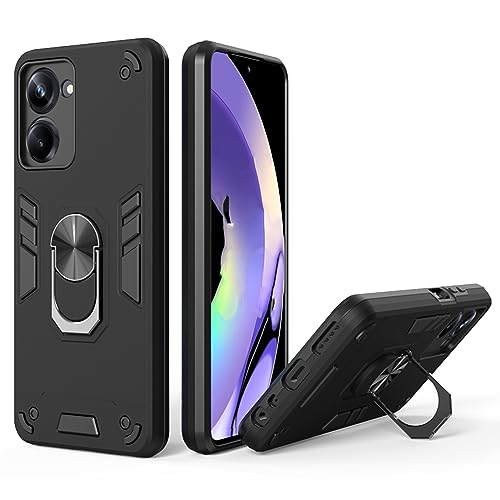 Realme 10 Pro 5G Cover - Realme 10 Pro Back Cover, Protective Realme 10 Pro 5+G Cover 360 Degree Full Protection with Ring Holder Kickstand