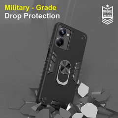 Realme 10 Pro 5G Cover - Realme 10 Pro Back Cover, Protective Realme 10 Pro 5+G Cover 360 Degree Full Protection with Ring Holder Kickstand