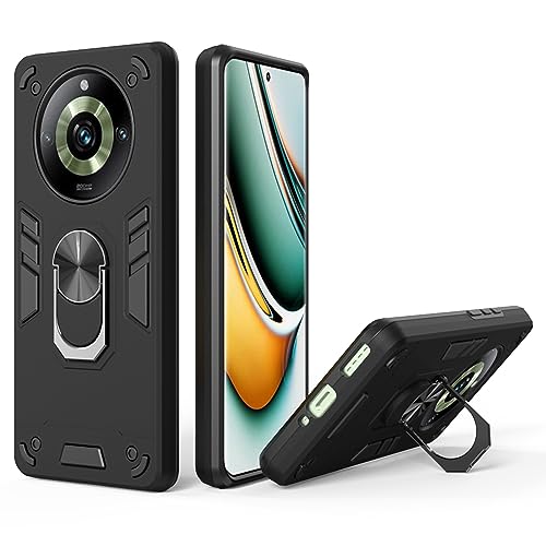 Realme 11 Pro Back Cover | Realme Narzo 60 Pro 5G Back Cover | Realme 11 Pro Plus Back Cover | 360 Degree Full Protection with Ring Holder Kickstand