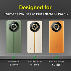 Realme 11 Pro Back Cover | Realme Narzo 60 Pro 5G Back Cover | Realme 11 Pro Plus Back Cover | 360 Degree Full Protection with Ring Holder Kickstand