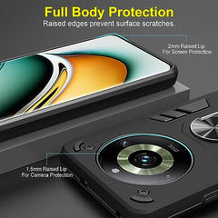 Realme 11 Pro Back Cover | Realme Narzo 60 Pro 5G Back Cover | Realme 11 Pro Plus Back Cover | 360 Degree Full Protection with Ring Holder Kickstand
