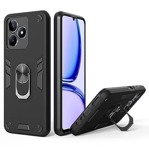 Realme C53 Cover | Realme Narzo N53 Back Cover | Premium Realme C53 Back Cover | Slim Fit, Shockproof Protection | 360 Degree Full Protection with Ring Holder Kickstand
