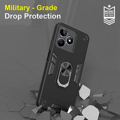 Realme C53 Cover | Realme Narzo N53 Back Cover | Premium Realme C53 Back Cover | Slim Fit, Shockproof Protection | 360 Degree Full Protection with Ring Holder Kickstand