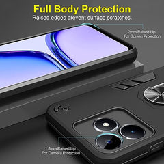 Realme C53 Cover | Realme Narzo N53 Back Cover | Premium Realme C53 Back Cover | Slim Fit, Shockproof Protection | 360 Degree Full Protection with Ring Holder Kickstand