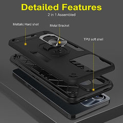 Realme C53 Cover | Realme Narzo N53 Back Cover | Premium Realme C53 Back Cover | Slim Fit, Shockproof Protection | 360 Degree Full Protection with Ring Holder Kickstand