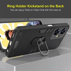 Realme C55 Back Cover | Realme Narzo N55 Back Cover | Premium Realme C55 Cover | 360 Degree Full Protection with Ring Holder Kickstand