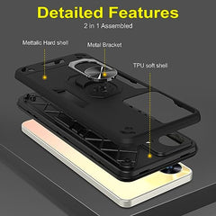Realme C55 Back Cover | Realme Narzo N55 Back Cover | Premium Realme C55 Cover | 360 Degree Full Protection with Ring Holder Kickstand