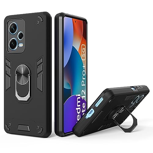 Redmi Note 12 Pro Plus 5G Back Cover | Premium Protection for Redmi Note 12 Pro Plus 5+G Back Cover | Sleek Design Redmi Note 12 Pro Plus Back Cover | 360 Degree Full Protection with Ring Holder Kickstand