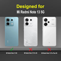 Redmi Note 13 5G Back Cover - Durable and Stylish Protection | Redmi Note 13 Back Cover | Compatible with Redmi Note 13 5G Cover | 360 Degree Full Protection with Ring Holder Kickstand