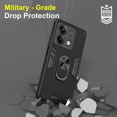 Redmi Note 13 5G Back Cover - Durable and Stylish Protection | Redmi Note 13 Back Cover | Compatible with Redmi Note 13 5G Cover | 360 Degree Full Protection with Ring Holder Kickstand