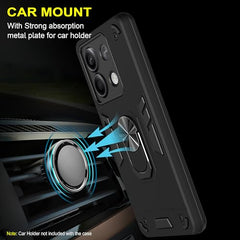 Redmi Note 13 5G Back Cover - Durable and Stylish Protection | Redmi Note 13 Back Cover | Compatible with Redmi Note 13 5G Cover | 360 Degree Full Protection with Ring Holder Kickstand