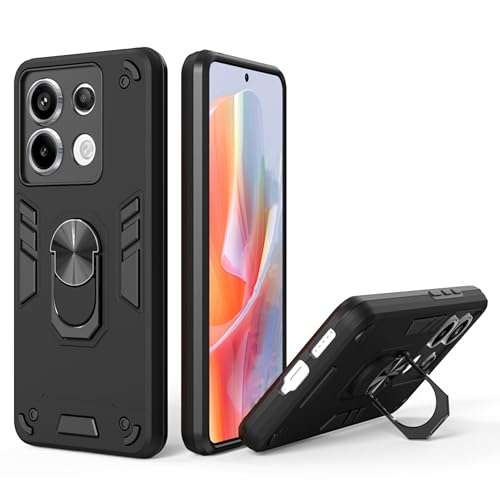 Redmi Note 13 Pro 5G Back Cover | Poco X6 5G Back Cover | Redmi Note 13 Pro Cover, Protection for Redmi Note 13 Pro Back Cover and Poco X6 Back Cover  360 Degree Full Protection with Ring Holder Kickstand