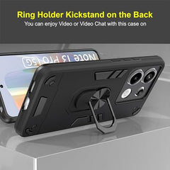 Redmi Note 13 Pro 5G Back Cover | Poco X6 5G Back Cover | Redmi Note 13 Pro Cover, Protection for Redmi Note 13 Pro Back Cover and Poco X6 Back Cover  360 Degree Full Protection with Ring Holder Kickstand