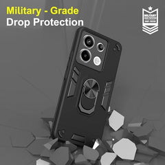 Redmi Note 13 Pro 5G Back Cover | Poco X6 5G Back Cover | Redmi Note 13 Pro Cover, Protection for Redmi Note 13 Pro Back Cover and Poco X6 Back Cover  360 Degree Full Protection with Ring Holder Kickstand