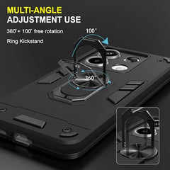 Redmi Note 13 Pro 5G Back Cover | Poco X6 5G Back Cover | Redmi Note 13 Pro Cover, Protection for Redmi Note 13 Pro Back Cover and Poco X6 Back Cover  360 Degree Full Protection with Ring Holder Kickstand