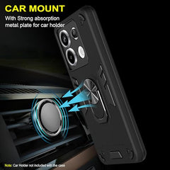 Redmi Note 13 Pro 5G Back Cover | Poco X6 5G Back Cover | Redmi Note 13 Pro Cover, Protection for Redmi Note 13 Pro Back Cover and Poco X6 Back Cover  360 Degree Full Protection with Ring Holder Kickstand
