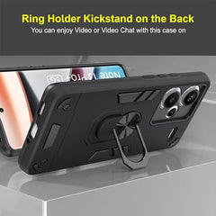 Redmi Note 13 Pro Plus Back Cover | Durable Redmi Note 13 Pro Plus Cover | Protective Redmi Note 13 Pro Plus 5G Back Cover | 360 Degree Full Protection with Ring Holder Kickstand