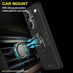 Redmi Note 13 Pro Plus Back Cover | Durable Redmi Note 13 Pro Plus Cover | Protective Redmi Note 13 Pro Plus 5G Back Cover | 360 Degree Full Protection with Ring Holder Kickstand