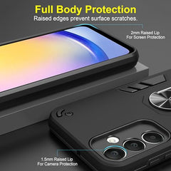 Samsung A25 5G Back Cover | Premium Samsung Galaxy A25 5G Back Cover | Durable A25 5G Samsung Cover | 360 Degree Full Protection with Ring Holder Kickstand