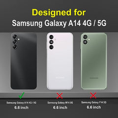 Samsung A14 5G Back Cover, Durable Samsung Galaxy A14 5G Back Cover, Slim and Protective A14 5G Samsung Back Cover Case 360 Degree Full Protection with Ring Holder Kickstand