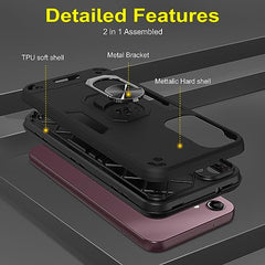 Samsung A14 5G Back Cover, Durable Samsung Galaxy A14 5G Back Cover, Slim and Protective A14 5G Samsung Back Cover Case 360 Degree Full Protection with Ring Holder Kickstand