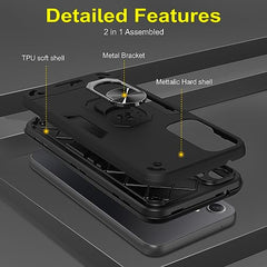 Samsung A34 5G Back Cover - Durable and Sleek A34 5G Samsung Back Cover - Perfect Fit Samsung A34 Back Cover for Ultimate Protection 360 Degree Full Protection with Ring Holder Kickstand