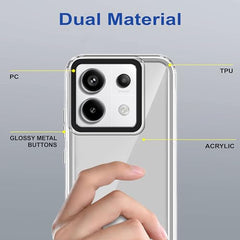 Redmi Note 13 Pro 5G Back Cover | Poco X6 5G Back Cover | Redmi Note 13 Pro Cover, Protection for Redmi Note 13 Pro Back Cover and Poco X6 Back Cover  Transperent Back cover
