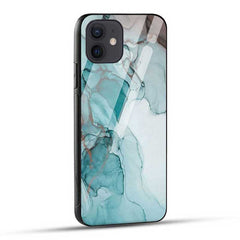 Blue Green Marble Glass Case