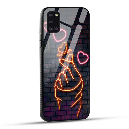Samsung Galaxy A31 Back Cover Swag Cute Hearts Printed Glass Case