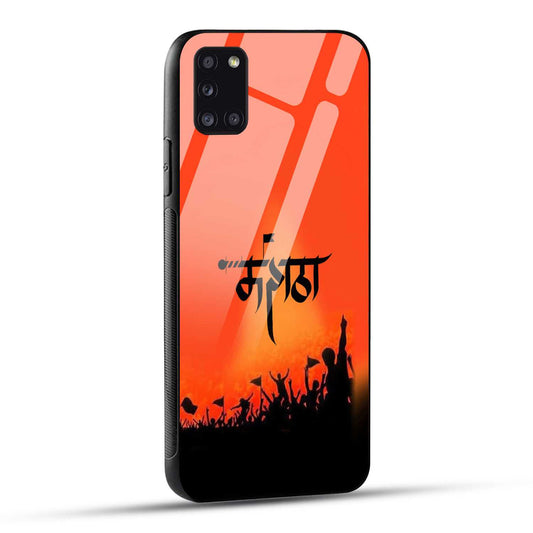Samsung Galaxy A31 Back Cover Maratha Printed Glass Case