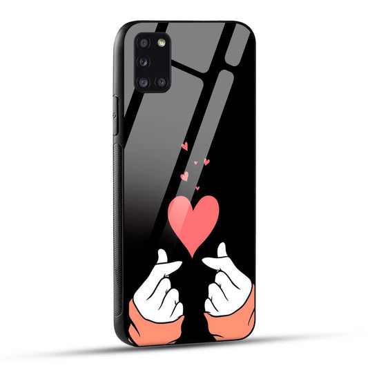 Samsung Galaxy A31 Back Cover Love Expressing Printed Glass Case