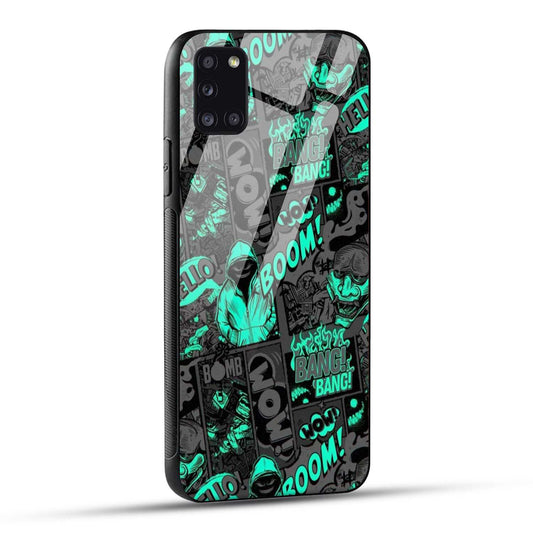 Samsung Galaxy A31 Back Cover Boom Printed Glass Case