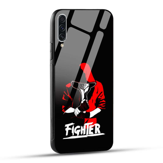 Samsung Galaxy A70 / Samsung Galaxy A70s Back Cover Fighter Printed Glass Case