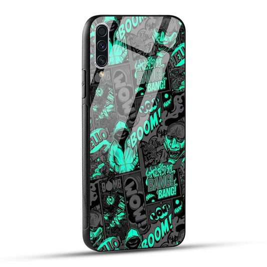 Samsung Galaxy A70 / Samsung Galaxy A70s Back Cover Boom Printed Glass Case