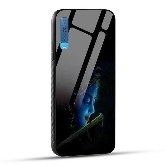 Samsung Galaxy A7 2018 Back Cover Lord Krishna Printed Glass Case
