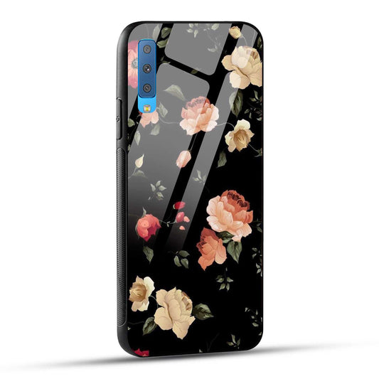 Samsung Galaxy A7 2018 Back Cover Flowers Froral Printed Glass Case