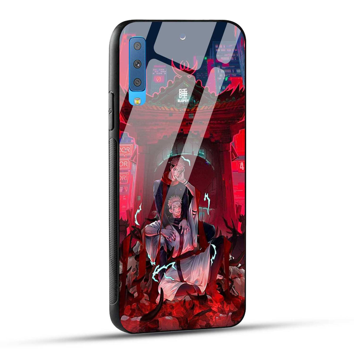 Samsung Galaxy A7 2018 Back Cover Sukuna Printed Glass Case