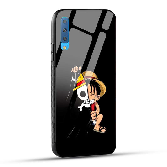 Samsung Galaxy A7 2018 Back Cover Luffy Printed Glass Case