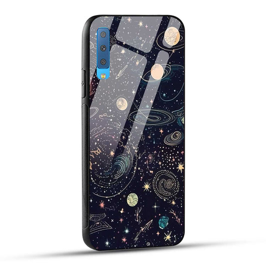 Samsung Galaxy A7 2018 Back Cover Beauty Of Multiverse Art Printed Glass Case
