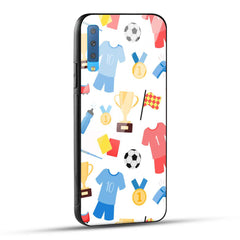 Samsung Galaxy A7 2018 Back Cover Love For Football Printed Glass Case