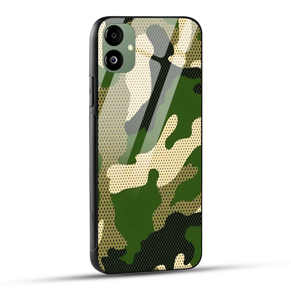 Samsung Galaxy F14 5G Back Cover Camouflage Printed Glass Case