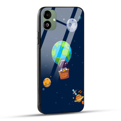 Samsung Galaxy A05 Back Cover Purple Illustration Cartoon Printed Glass Case