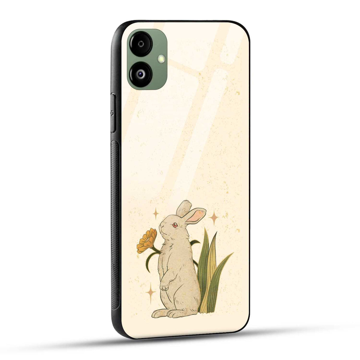 Samsung Galaxy A05 Back Cover Vintage Rabbit Printed Glass Case