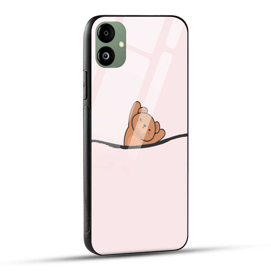 Samsung Galaxy A05 Back Cover Cute Teddy Printed Glass Case